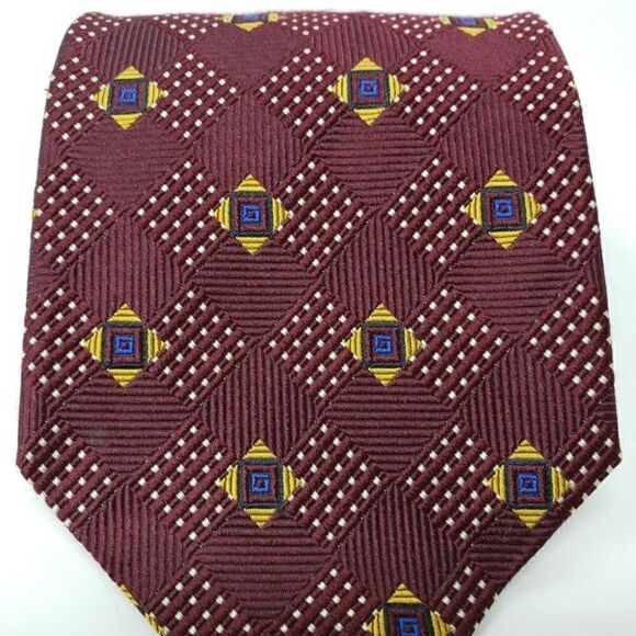ROBERT TALBOTT BEST OF CLASS SILK TIE BURGUNDY - Picture 2 of 4